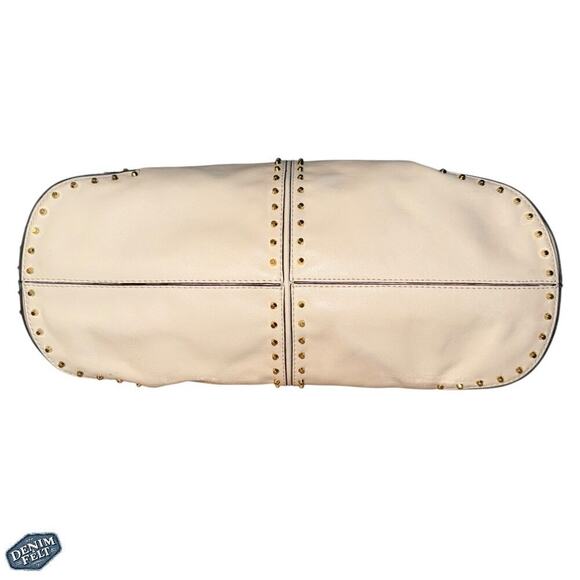 MICHAEL_KORS Light Cream Astor Large Studded Leather Tote Bag/Shoulder Purse NEW - Picture 10 of 16